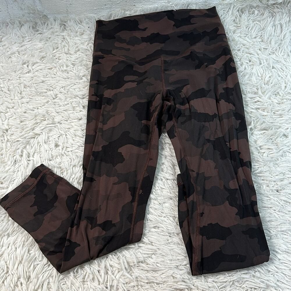 Lululemon Align Crop 23" Heritage 365 Camo Brown Earth Multi